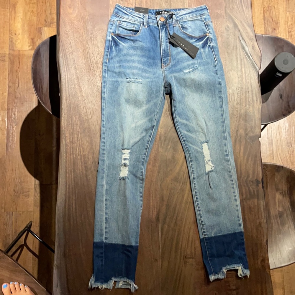 Black Label two tone jeans